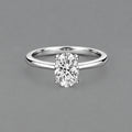 Oval-Cut Moissanite Engagement Ring in 925 Sterling Silver