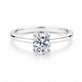 1.0ct Oval Moissanite Engagement Ring in 925 Sterling Silver