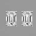 Emerald Cut Moissanite Stud Earrings in 925 Sterling Silver